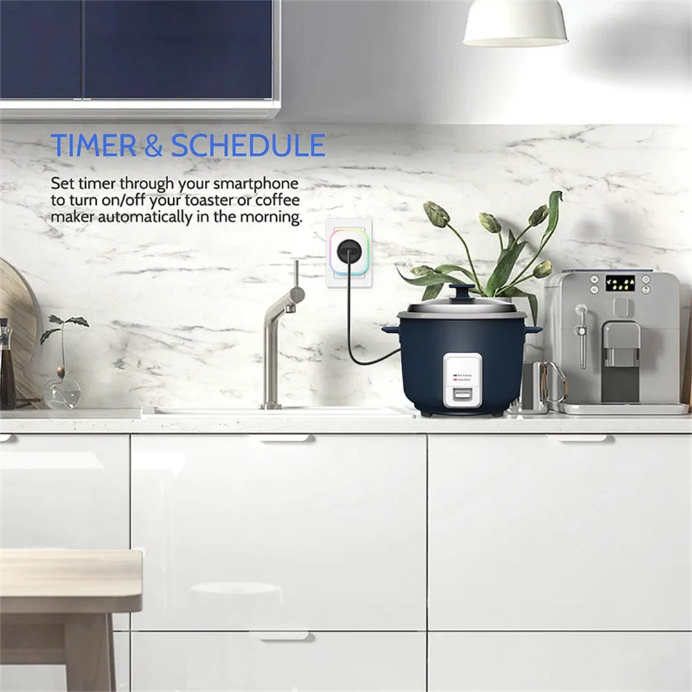 EPULA New LED Light Smart Plug Wifi Socket Voice Remote Control with Echo Alexa Google Home UK | Электроника