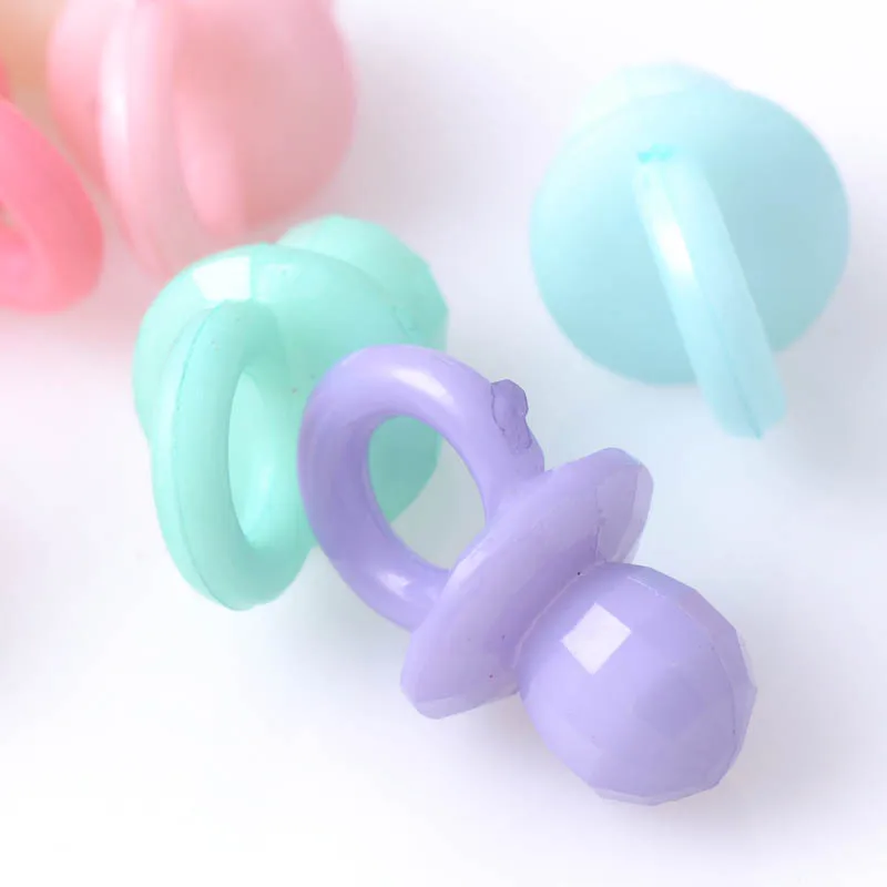 Diy 50 шт разные яркие цвета ограненные акриловые хрустальные детские соски