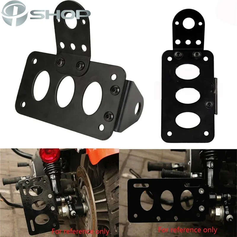 

Motorcycle Accessories Side Mount Motorcycle License Plate Bracket Fit Chopper Brake Tail Light