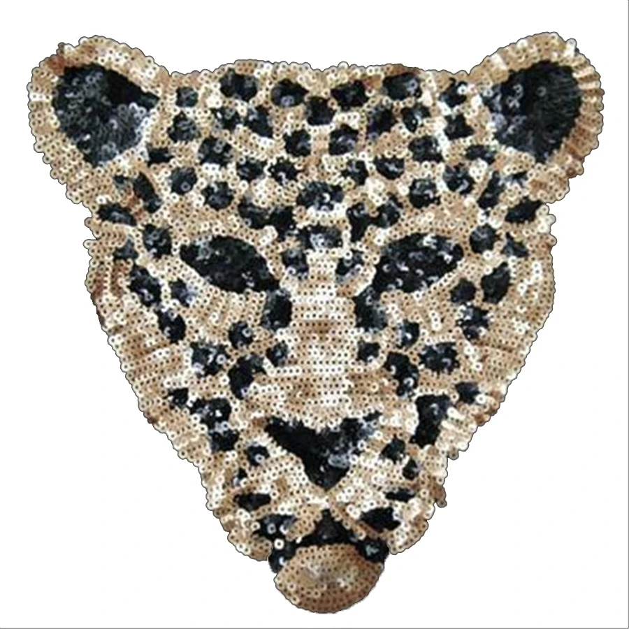 

Clothing Women Shirt Top Diy Large Patch Leopard Sequins deal with it T-shirt girls Patches for clothes Stickers Strange things