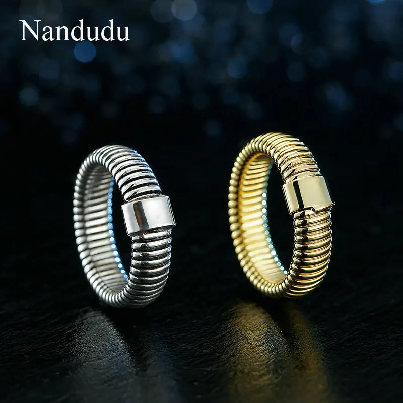 Nandudu 2 цвета модные медные металлические кольца для женщин Современный модный