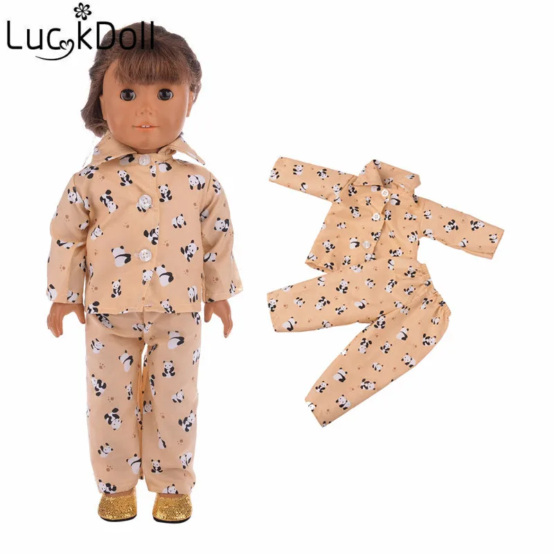 Пижама LUCKDOLL разные стили подходит для 18 дюймовых американских кукол 43 см