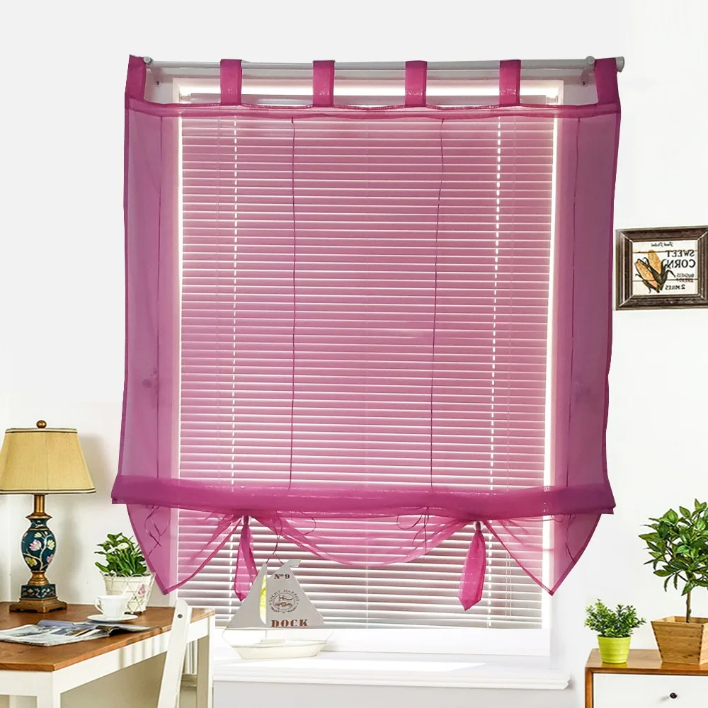 8 цветов римская лента занавеска полиэстер вуаль шариковый контроллер штора