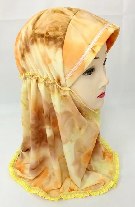 Детский хиджаб с мусульманским принтом для девочек бандана модный мусульманский