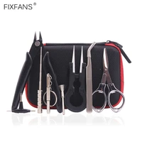fixfans 8 in 1 mini vape diy tool kit bag wire pliers coil jig ceramic tweezers for electronic cigarette atomizer accessories