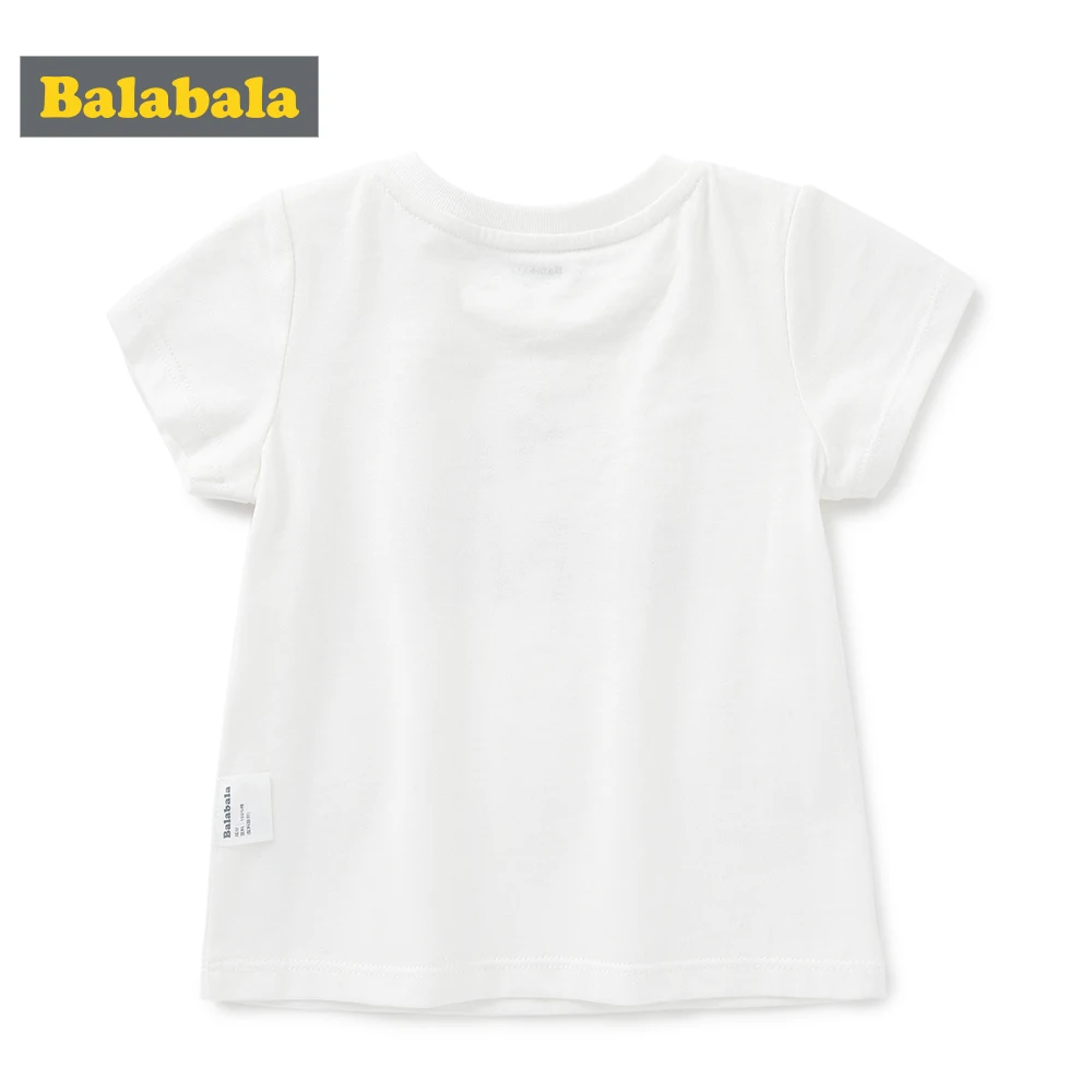 BalabalaBaby/Летняя Приталенная футболка для малышей с короткими рукавами мальчиков