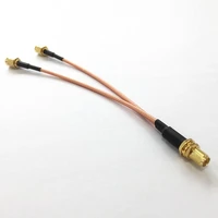 sma female nut to 2x sma male plug y type splitter combiner pigtail cable rg316 15cm 6 for wifi router