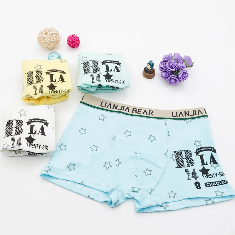 Children underwear kids for boys cotton four-corner colored panties |