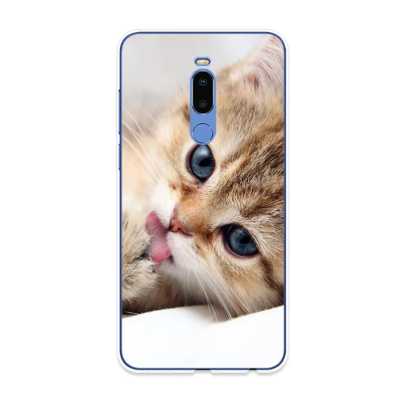 Чехол для телефона Meizu 15 Lite 16 16th Plus 16X 16S X8 милый силиконовый чехол с рисунком кота