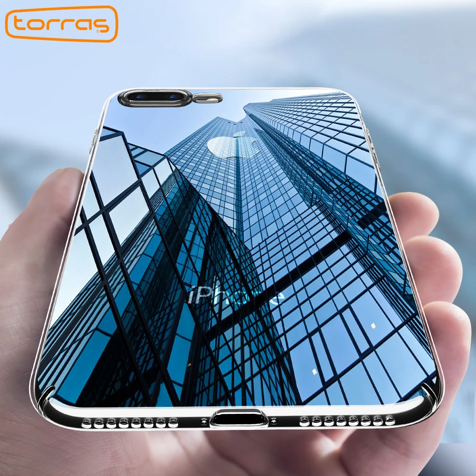 Torras для iPhone 7 Чехол прозрачный жесткий мобильного телефона чехлы 8 противоударный