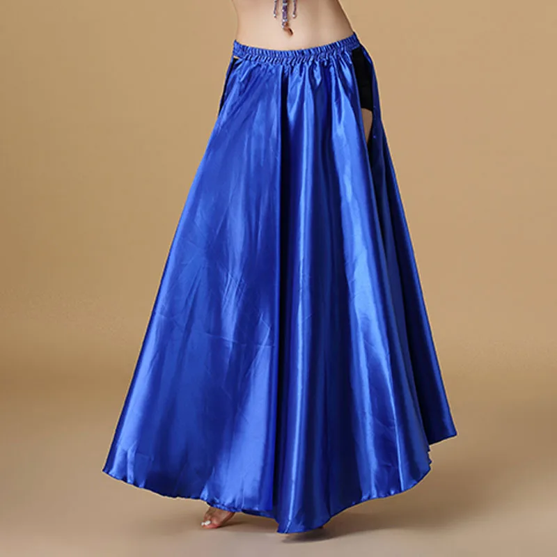 Royal Blue Костюм для танца живота, юбка святой, 2 стороны, разрезная юбка, сексуальная Женская юбка для танца живота в восточном стиле, Женская танцевальная одежда - Цвет: Royal Blue