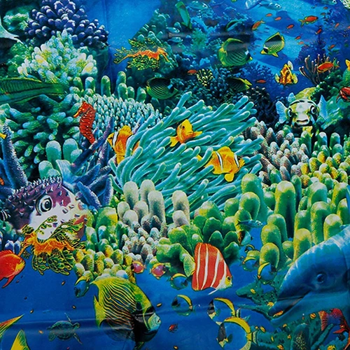 Океаническая и морская жизнь Рыба красочные яркие водонепроницаемые занавески