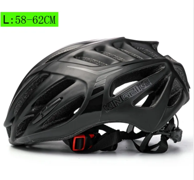 black Kingbike Сверхлегкий дорожный велосипедный шлем MTB велосипедный шлем цельно-Формованный дорожный велосипедный шлем Capacete Casco Ciclismo 58-62 см - Цвет: black