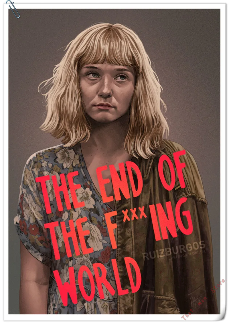 The End of the F* ing World Плакат, четкое изображение, наклейки на стену, украшение дома, высокое качество, печать, белая бумага с покрытием, домашнее искусство