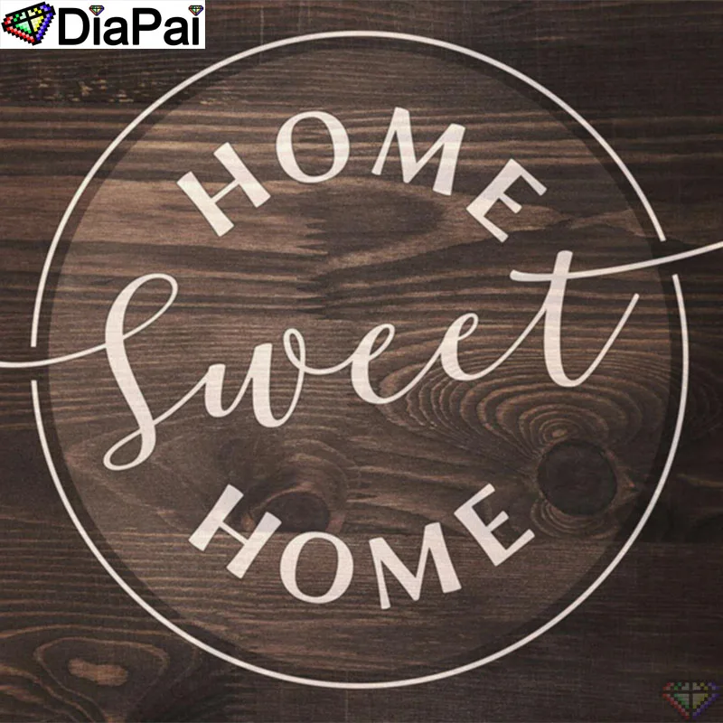 

DiaPai Diamond Painting 5D DIY 100% Full Square/Round Drill "Text home landscape"Diamond Embroidery Cross Stitch 3D Decor A18558