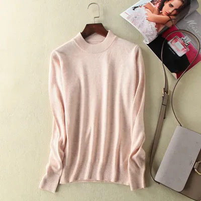 Кашемировая хлопковая смесь свитер с воротником хомут Осень-зима 2021 мягкий