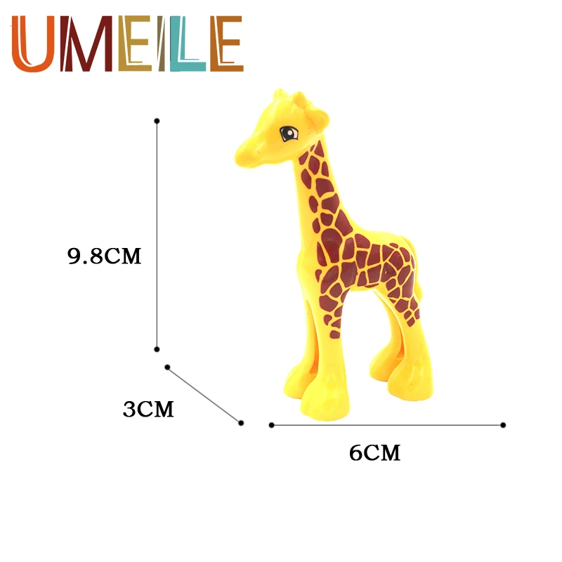 Оригинальный Классический Животных Зоопарка Большие Строительные Блоки Детские