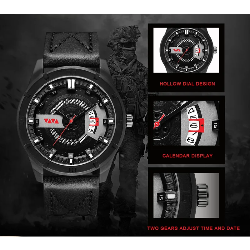 Новые модные мужские военные кварцевые часы спортивные лучший бренд роскошные
