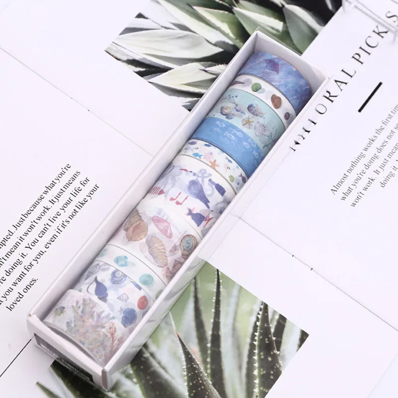 10 шт./компл. лента washi сердце изоляционная лента Рождественский washitape Kawaii Канцелярские Скрапбукинг washi papeleria Школьные Инструменты