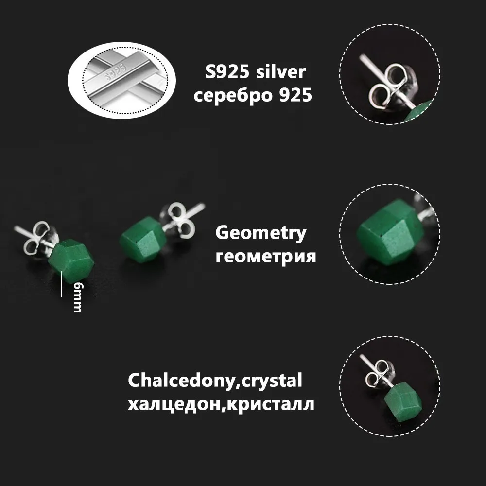 925 пробы серебро Для женщин Кристаллические серьги нефрит Fine Jewelry ювелирные
