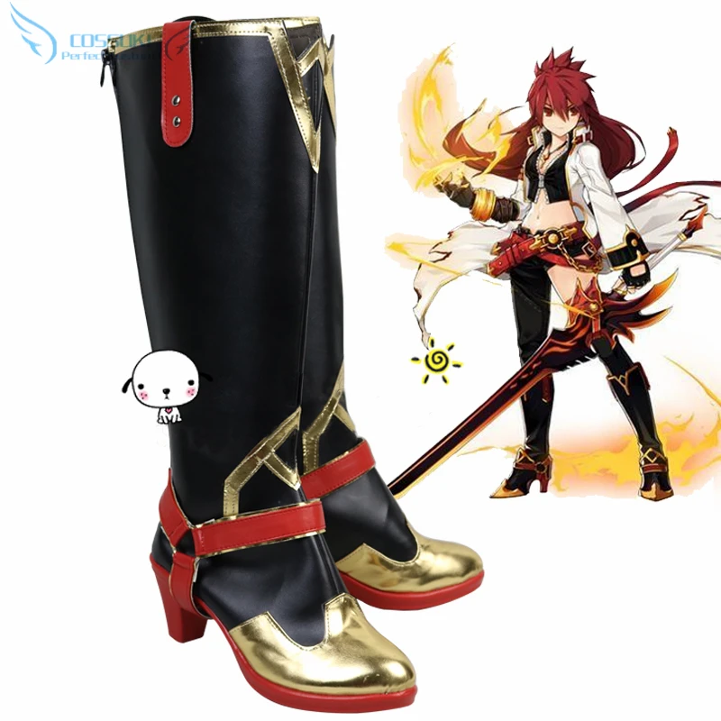Обувь для костюмированной вечеринки ELSWORD Blazing Heart Elesis профессиональная обувь