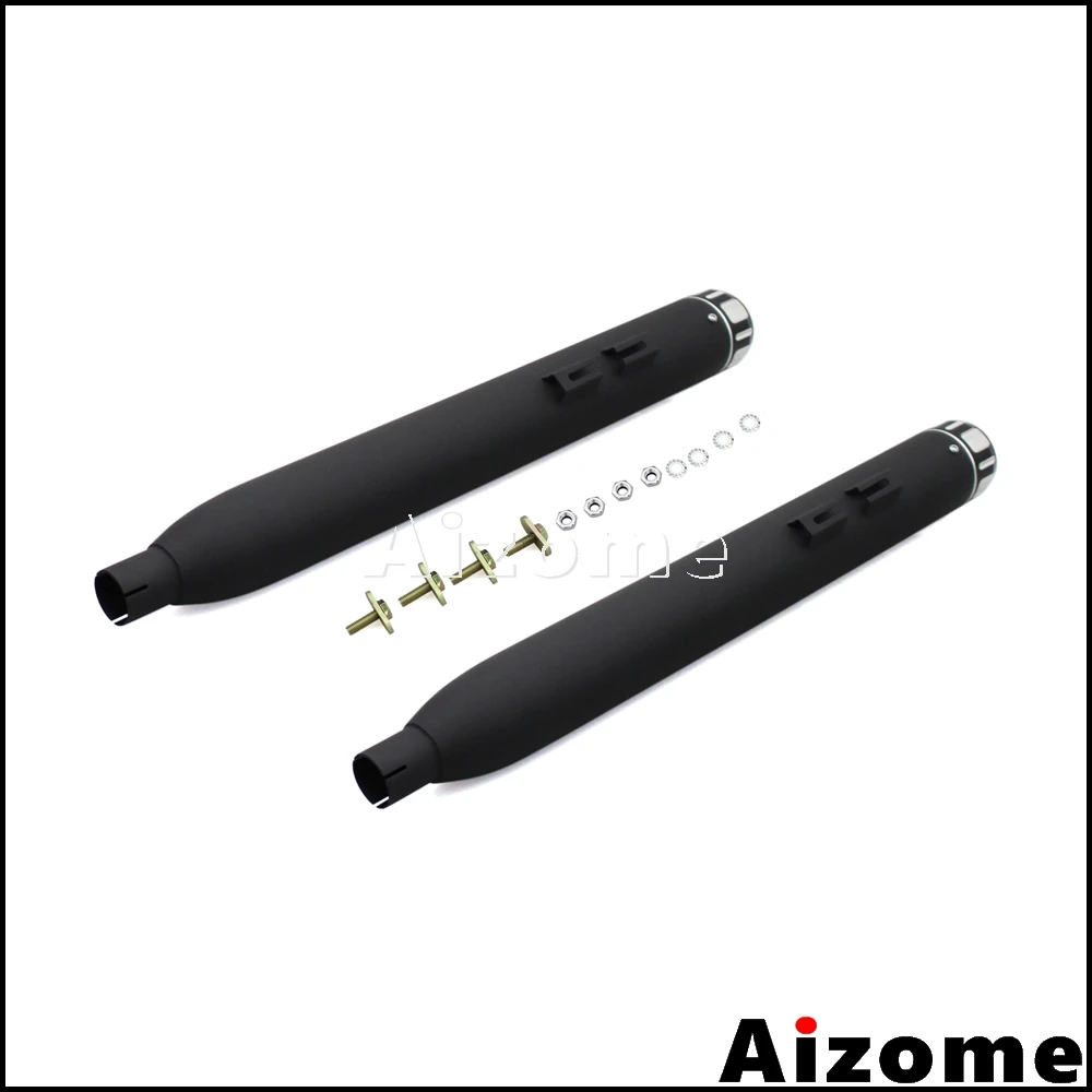 Глушитель для мотоцикла 45 мм Слип он глушители выхлопные трубы черный Harley Touring Road