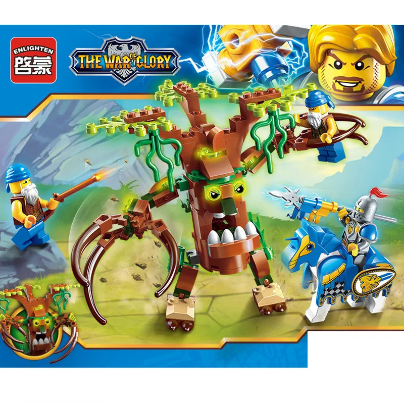 141 шт. хит продаж развивающий строительный блок Война славы Замок рыцаря
