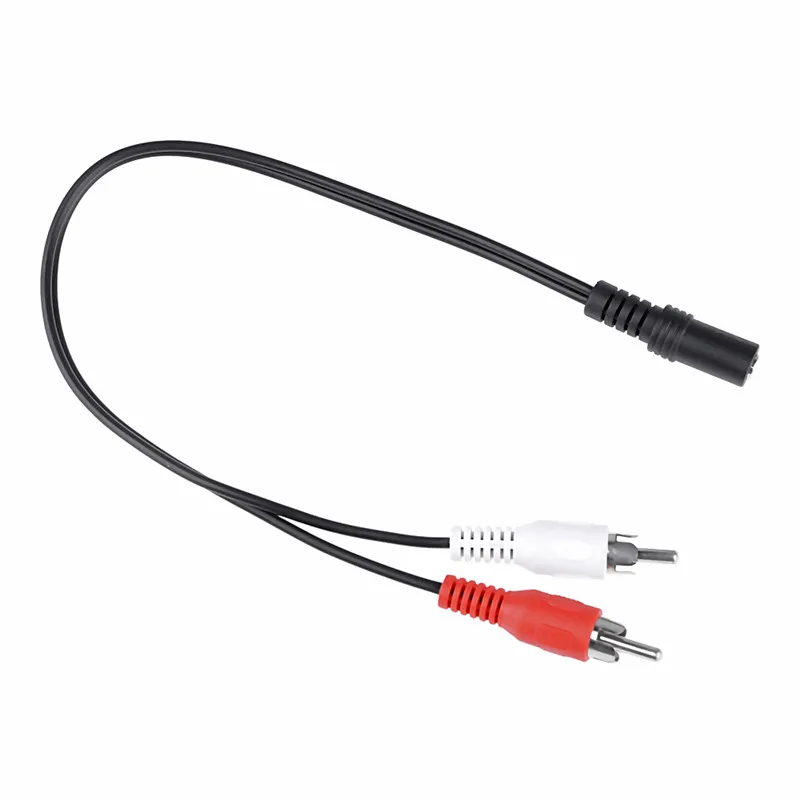 3,5 мм 3,5 разъем к 2 Phono RCA акустический кабель штекер Y сплиттер адаптер