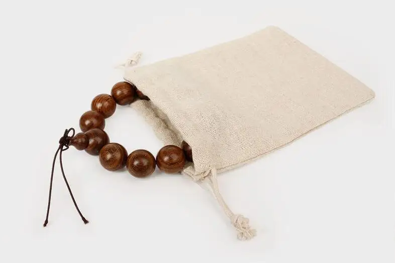 100 шт постельное белье из натурального джута шнурок Подарочные сумки мешки на