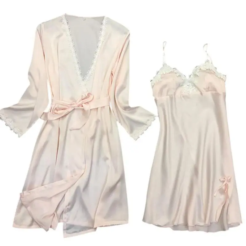 Женский халат ночная рубашка + банный комплект из двух предметов женский