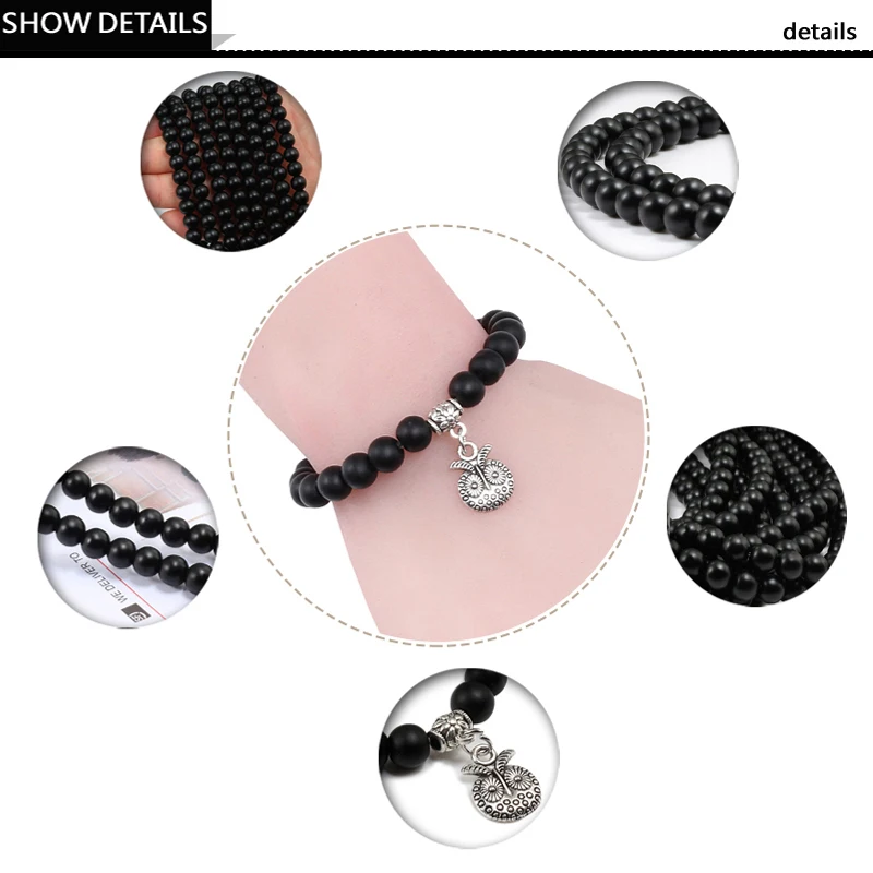 4 стиля высокое качество натуральный камень Сова кулон браслет бирюзовая серия