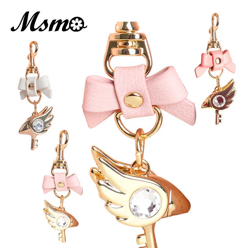 MSMO Cardcaptor Sakura 20th Anniversary бант золотые ювелирные изделия брелок Подвеска сумка