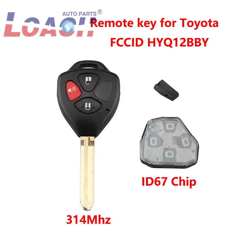 3 кнопки дистанционный Автомобильный ключ для Rav4 Toyota Camry 2006 2007 2008 2009 2010 2011 2012 HYQ12BBY