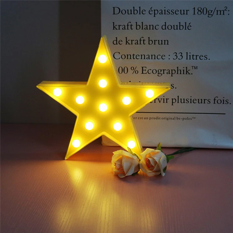 Модный светодиодный ночник милая звезда Луна настенный Настольный светильник