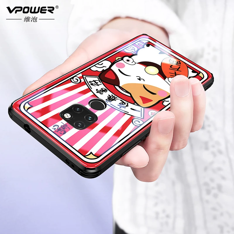 Vpower для Huawei mate 20 / Pro nova 3i 2s стеклянный чехол с новым годом телефонный Гибридный