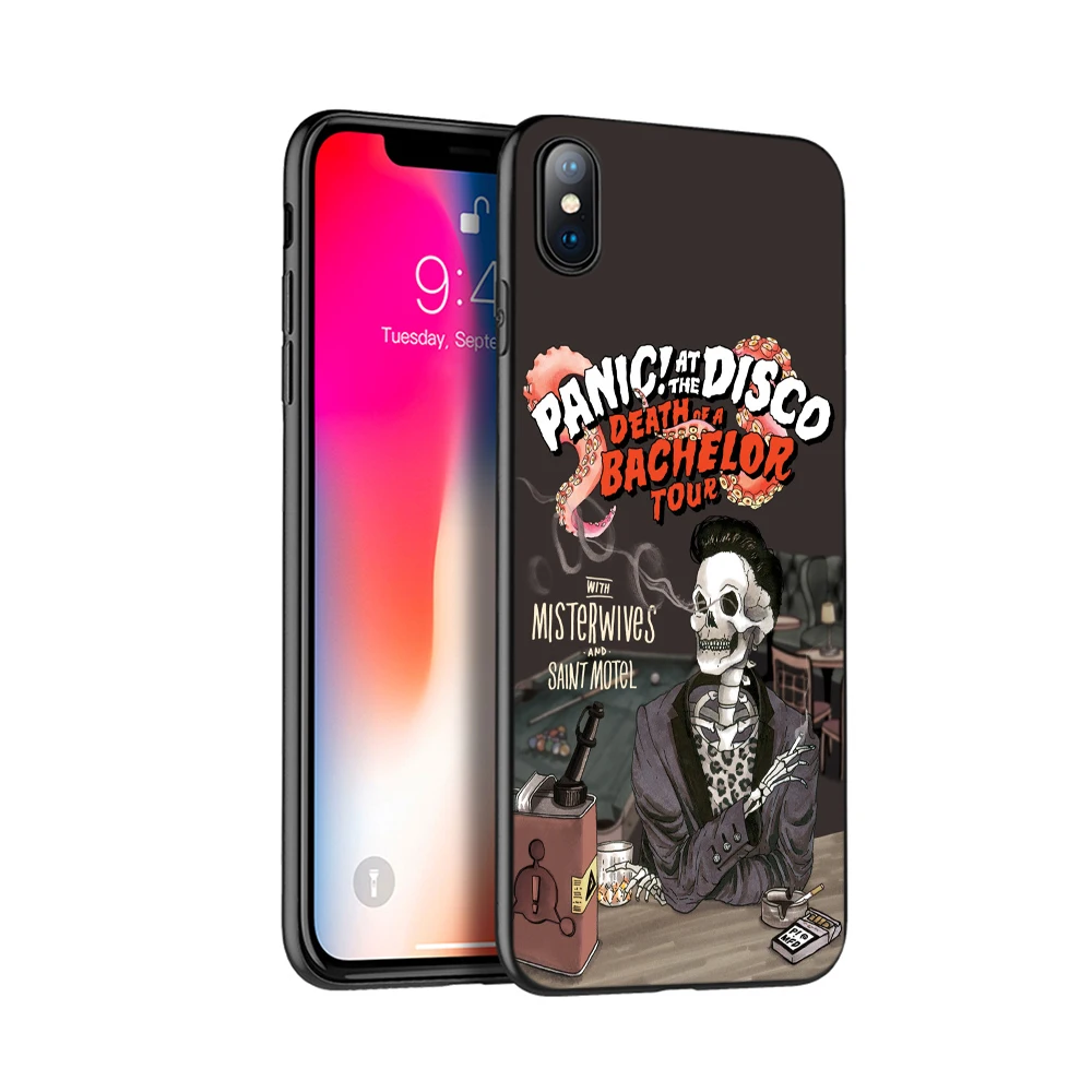 Черный чехол из ТПУ для iphone 5 5S SE 6 6s 7 8 plus x 10 XR XS 11 pro MAX Panic! At The Disco brendon urie|Бамперы| |