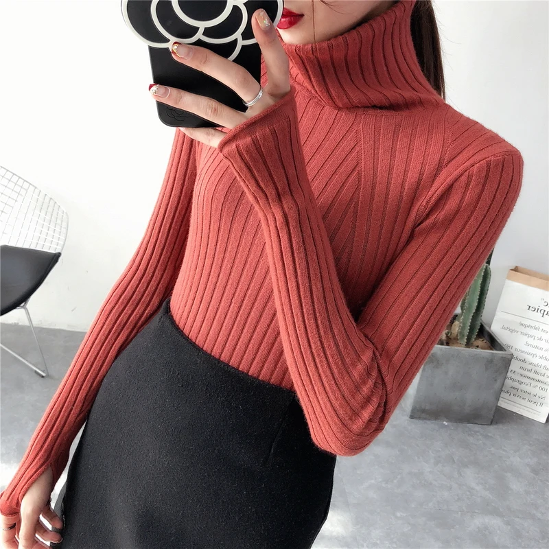 2020 Толстая теплая Женская водолазка зимние женские свитера и пуловеры вязаный