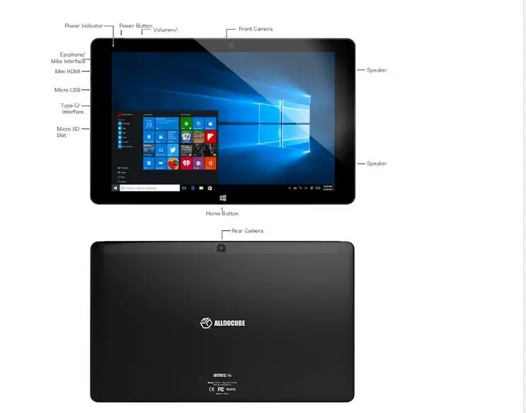 ALLDOCUBE 10," ips 1920*1200 iwork10 Pro Windows10 Android5.1 планшет Intel Atom X5 Z8350 Dual Boot quad core 4 Гб ram 64 Гб Rom