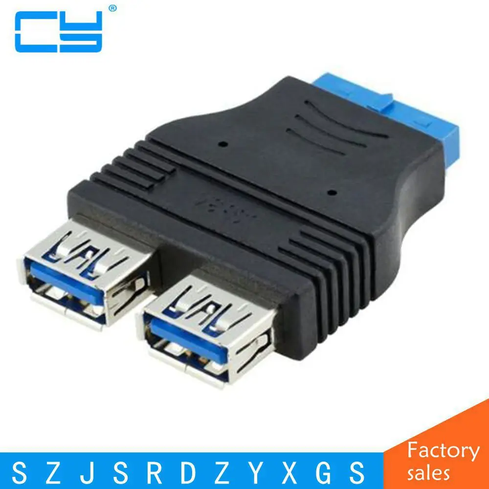 Материнская плата с 2 портами USB 3 0 A разъем на 20 контактов адаптера|female adapter|female