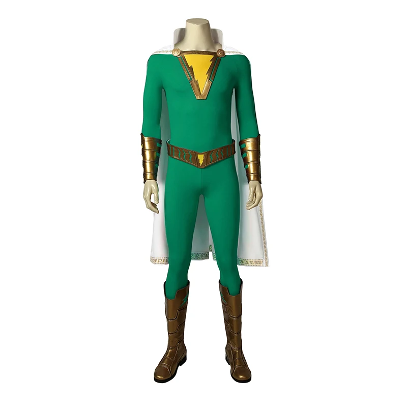 Shazam Freddy Freeman вечерние Плей вечеринка на Хэллоуин супергерой шазам зеленый костюм