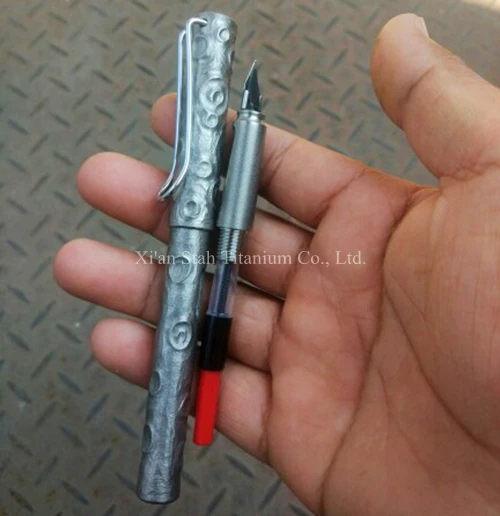 Титановый TC4 фонтан/гелевые Сменные чернила ручка с двойными точками