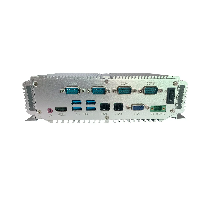 Новейший безвентиляторный промышленный мини-ПК INTEL CPU i7-7500U Win 10 с 2 * LAN 6 COM USB Intel Skylake