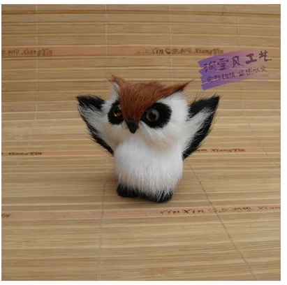 

cute simulation brown back owl toy polyethylene&fur mini flying owl model gift about 9x6x8cm 1198