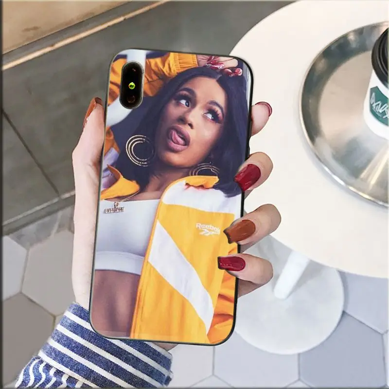 Yinuoda американский рэп певец Карди B чехол для Apple iPhone 8 7 6 6S Plus X XS MAX 5 5S SE XR чехлы