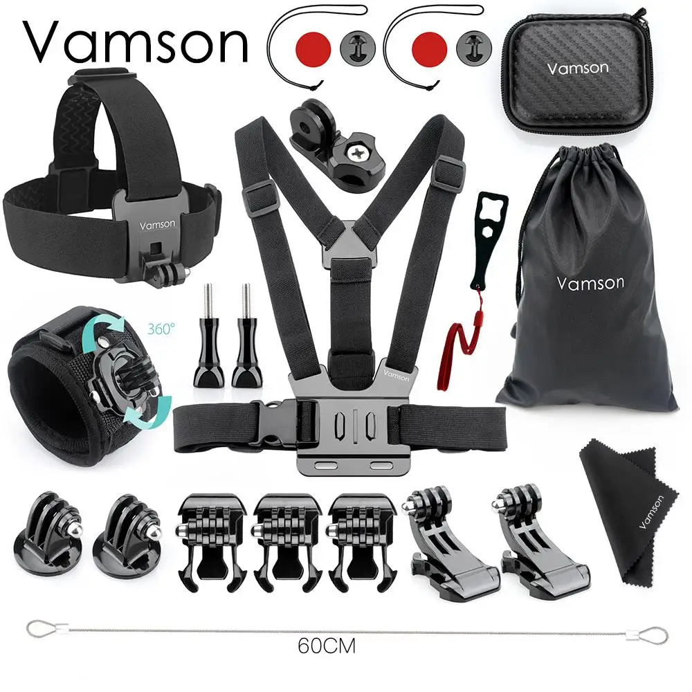 Аксессуары Vamson для Gopro Hero 6 5 4 набор мини коробка ремешок запястья адаптер