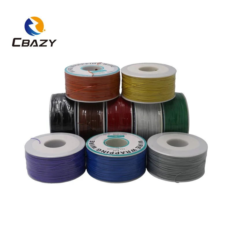 CBAZY 250 м обмотка для электрических проводов 10 цветов одножильный медный кабель AWG30