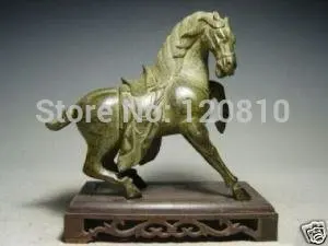 SCY редкая азиатская статуя бронзы Скульптуры династия Qianlong лошадь|sculpture coral|sculpture
