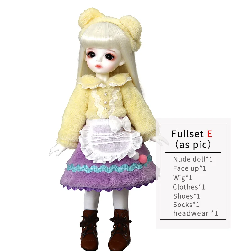Fullset E in NS Новое поступление LCC хлопок конфеты крем 1/6 BJD YOSD Кукла тело модель для мальчиков или девочек высокое качество смолы подарок магазин - Цвет: Fullset E in NS