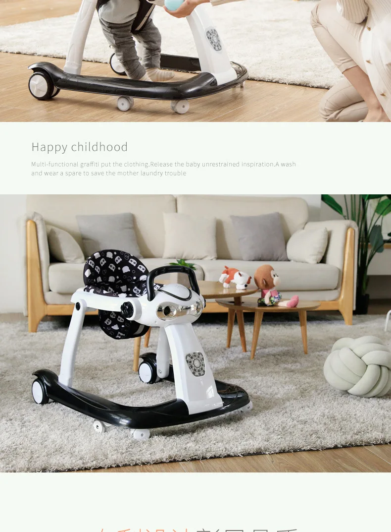Многофункциональный Предотвращение опрокидывания ребенка Walkerbaby WalkerWalker с музыкой 6-18 месяцев дети могут сидеть вручную