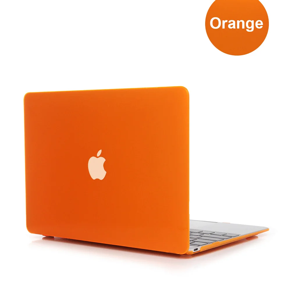 Оранжевый Кристальный чехол для Apple Macbook Air Pro retina 11 12 13 15 чехол для ноутбука сумка для Mac book 13,3 дюймов - Цвет: Оранжевый